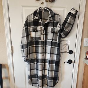 Plush Flannel Dress/Jacket